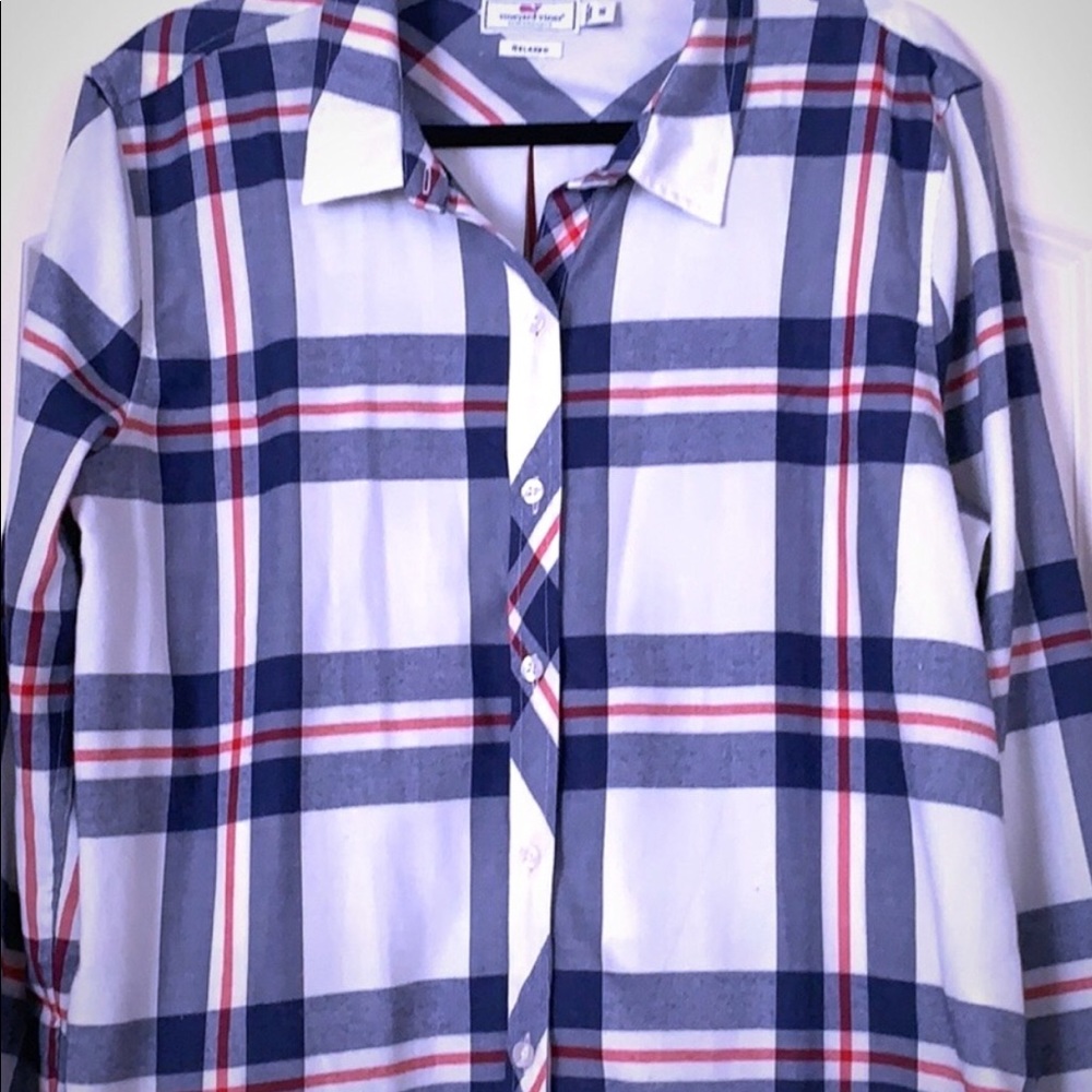 EUC Vineyard Vines Plaid Shirt. Size 16.